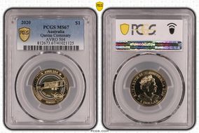 2020 $1 Qantas Centenary AVRO 504 MS67