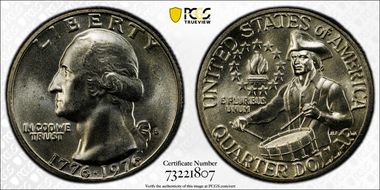 1976-S 25C Silver MS67