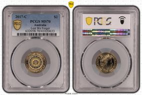 2017-C $2 Lest We Forget Colorized MS70