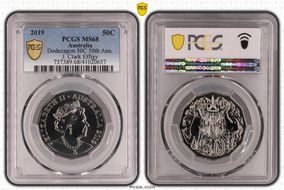 2019 50C Dodecagon 50C 50th Ann. J. Clark Effigy MS68