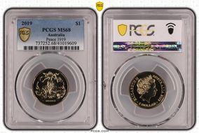 2019 $1 Peace 1919 MS68