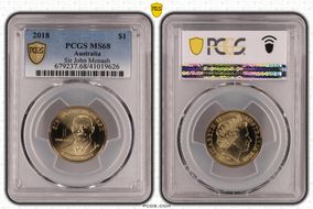 2018 $1 Sir John Monash MS68