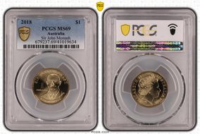 2018 $1 Sir John Monash MS69