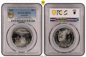 2018 50C Coral & Balmoral MS70