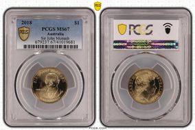 2018 $1 Sir John Monash MS67
