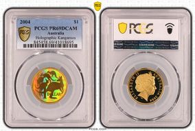 2004 $1 Holographic Kangaroos PR69DCAM