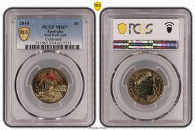 2014 $1 Red Bull Ant Colorized MS67