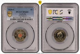 2020-C $2 Firefighters Colorized MS68+