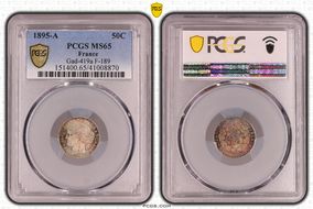 1895-A 50C Gad-419a F-189 MS65