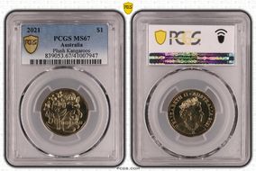 2021 $1 Plush Kangaroos - Baby Set MS67