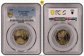2019 $1 Q - Quokka Great Aussie Coin Hunt MS66
