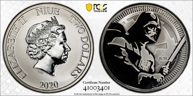 2020-NZM $2 Star Wars Darth Vader First Day of Issue MS70