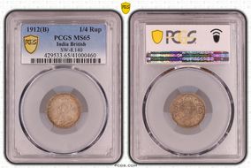 1912(B) 1/4 Rup SW-8.140 MS65