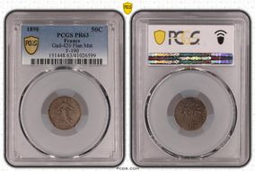 1898 50C Gad-420 Flan Mat F-190 PR63