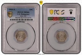 1904-S 10C MS66