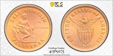 1903 1/2C MS66RD