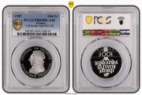 1987 100 Fr LaFayette Gad-902 Pd PR69DCAM