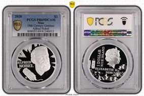 2020 $1 19th Century Geniuse Alfred Nobel PR69DCAM