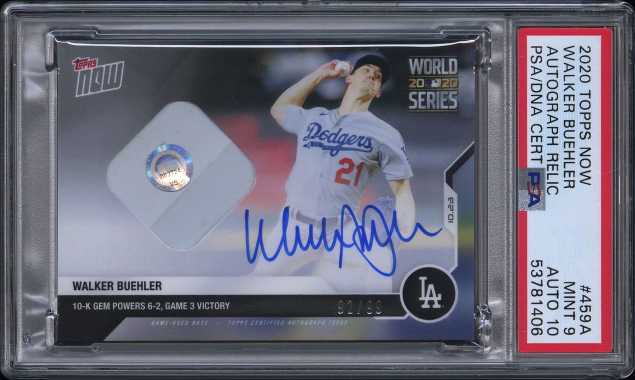 Walker Buehler 2021 Topps Five Star Autographed Game Used Jersey Card