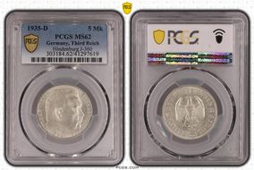 1935-D 5 Mk Hindenburg J-360 MS62
