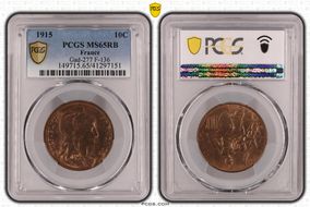 1915 10C Gad-277 F-136 MS65RB