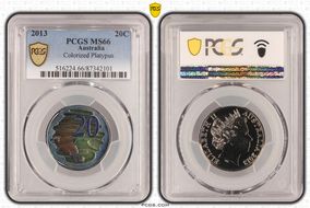 2013 20C Colorized Platypus MS66