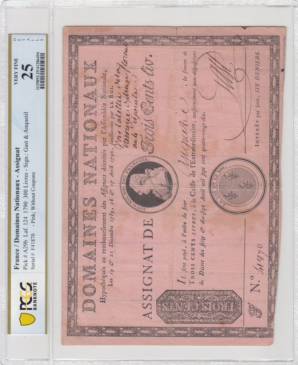 PCGS Certificate Verification Banknote Details for Cert 41286494