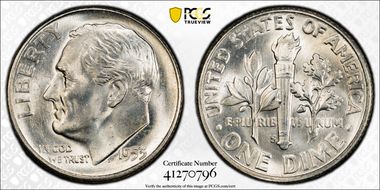 1953-S/S 10C RPM, FS-501 MS66