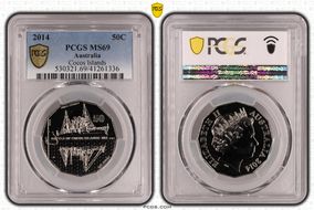 2014 50C Cocos Islands MS69