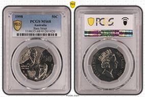 1998 50C Bass Strait MS68