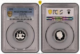 1999 50C 1918 6d Ag PR69DCAM
