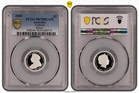 2000 $2 Victoria  Silver PR70DCAM