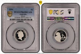 1991 $2 Silver PR69DCAM