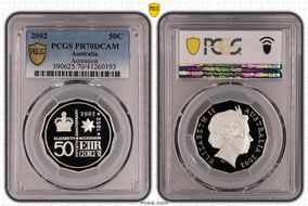 2002 50C Accession Silver PR70DCAM