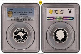 1999 5C 1939 1/2d Ag PR70DCAM
