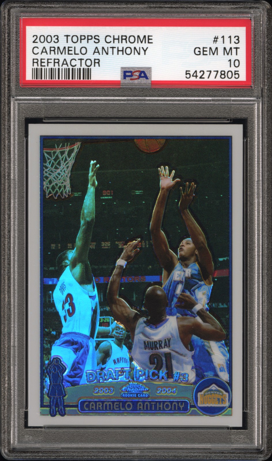 Carmelo Anthony 2003 Topps Chrome #113 Refractor Price Guide