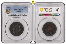 1879 Florin KM-2222  Ag VF35