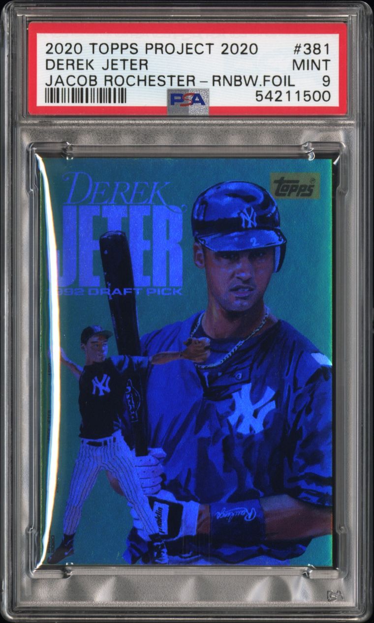 2006 Topps Reprint #98 DEREK JETER 1992 Draft Pick - GSA 10