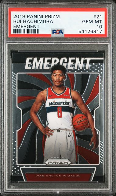 2019 Panini Prizm Emergent 21 Rui Hachimura PSA 10 on Goldin