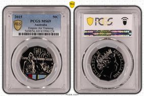 2015 50C Empire Air Training Scheme Colorized MS69