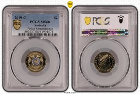 2019-C $2 Police Remembrance Colorized MS68