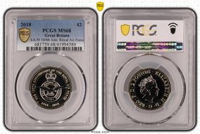 2018 £2 S-K50 100th Ann. Royal Air Force MS68