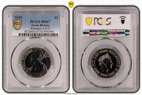 2020 £2 S-K37 Britannia Ag MS67