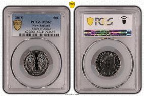 2015 50C Spirit of Anzac Colorized MS67