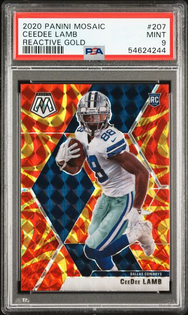 Ceedee Lamb 2020 Panini Mosaic Football Rookie Card #207 PSA 9