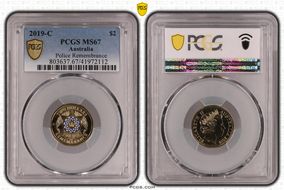 2019-C $2 Police Remembrance Colorized MS67