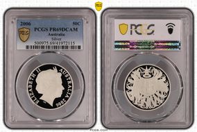2006 50C KM-821 Ag Round PR69DCAM