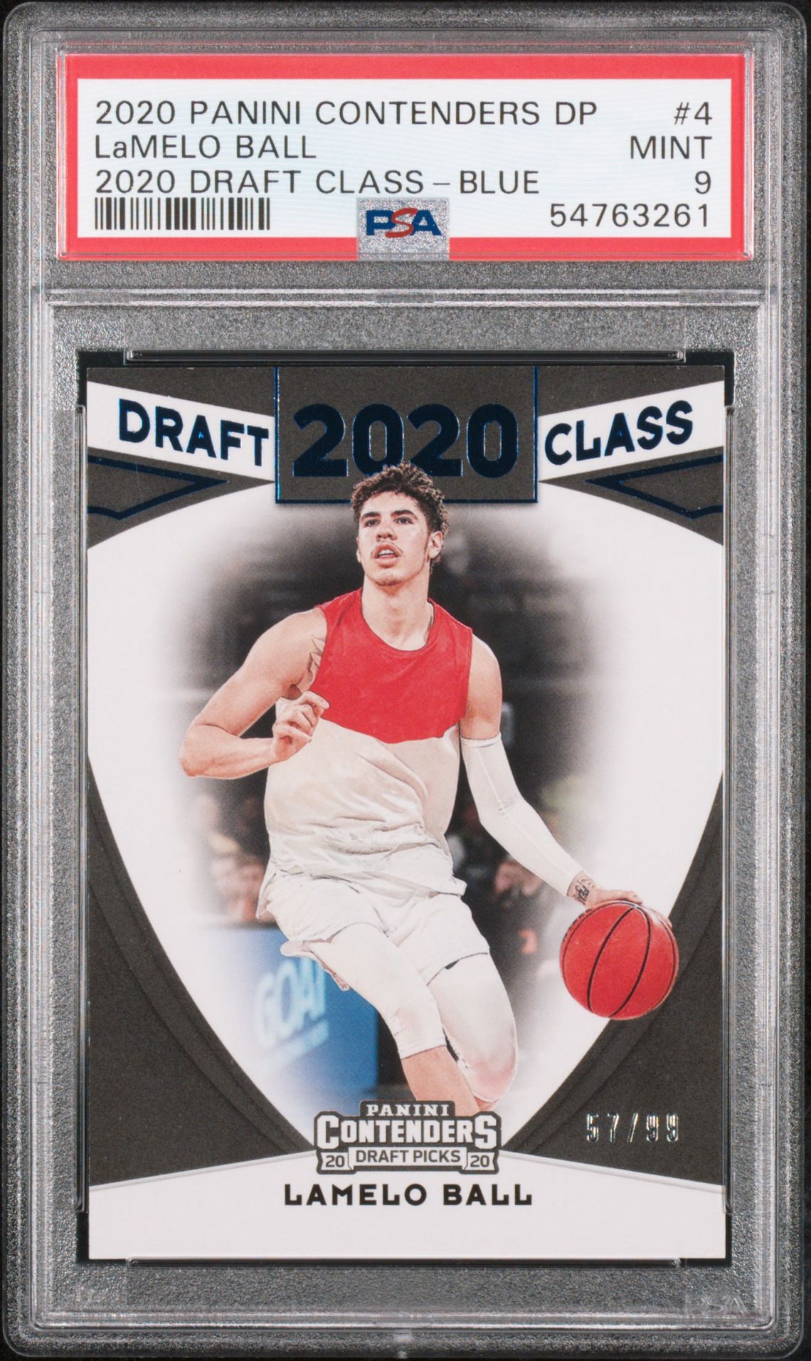 2020 Panini PANINI CONTENDERS DRAFT PICKS 2020 DRAFT CLASS BLUE #4 Lamelo Ball front