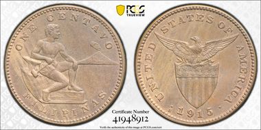 1915-S 1C MS64RB