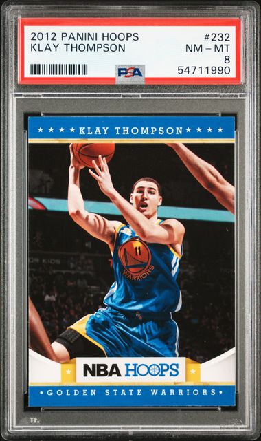 2012 NBA Hoops #232 Klay Thompson Signed Card AUTO 10 PSA